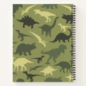Carnet Motif Dinosaure, Silhouette Dinosaure, Dino Vert (Dos)