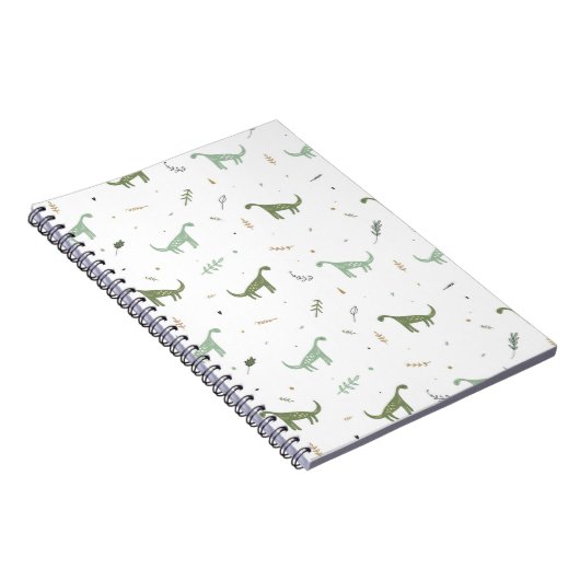 Carnet Motif Dinosaure Vert (Côté Droit)