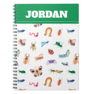 Carnet Motif d'insectes coloré mignon