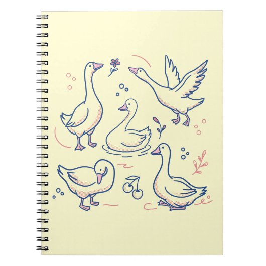 Carnet Motif d'oie drôle (Devant)