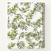 Carnet Motif d'olive moderne cuisine de recettes familial (Dos)