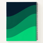 Carnet Motif d'onde noir vert (Dos)