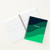 Carnet Motif d'onde noir vert (Intérieur)
