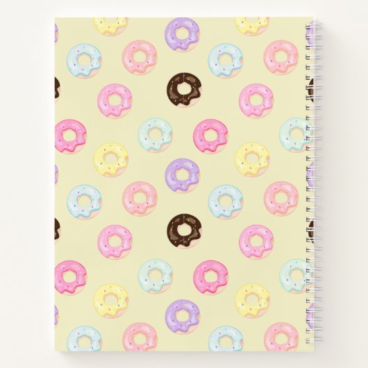 Carnet Motif Donuts (Dos)