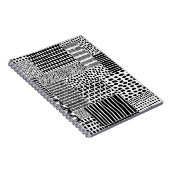 Carnet Motif doodle noir et blanc sans couture. Dessin ma (Côté Droit)