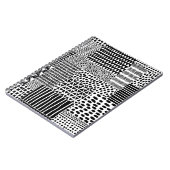 Carnet Motif doodle noir et blanc sans couture. Dessin ma (Côté gauche)