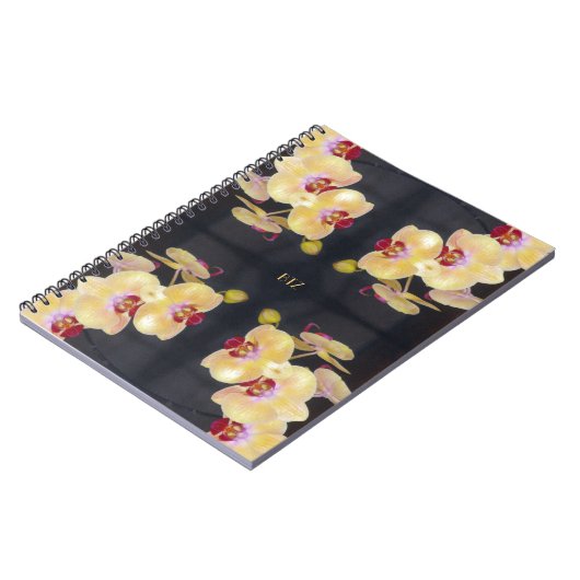 Carnet Motif d'orchidée jaune (Côté gauche)