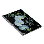 Carnet Motif d'orchidées blanches d'aquarelle (Côté Droit)
