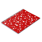 Carnet motif dot avec champignon de tabouret rouge (Côté gauche)