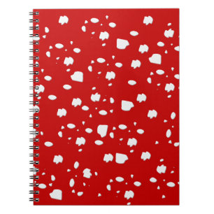 Carnet motif dot avec champignon de tabouret rouge