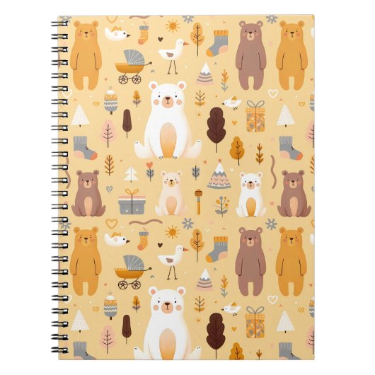 Carnet Motif d'ours adorable (Devant)
