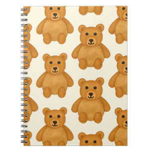 Carnet Motif d'ours en peluche classique