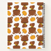Carnet Motif D'Ours, Mignons Ours, Citrouille, Votre Nom (Dos)