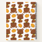 Carnet Motif D'Ours, Ours Mignons, Automne, Citrouille (Dos)