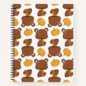 Carnet Motif D'Ours, Ours Mignons, Automne, Citrouille (Devant)