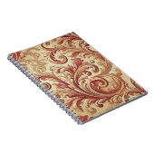 Carnet Motif doux rouge et or Damask (Côté Droit)