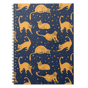 Carnet Motif, drôles de chats dans les poses quotidiennes