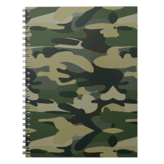 Carnet Motif du camouflage militaire vert