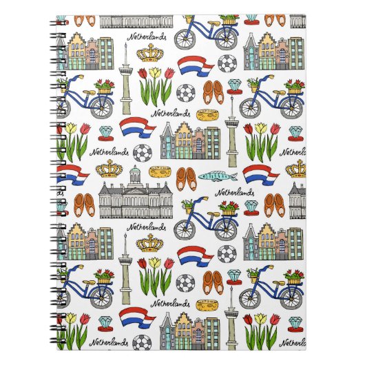 Carnet Motif du Doodle de Pays-Bas (Devant)