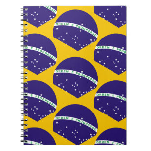Carnet Motif du drapeau brésilien