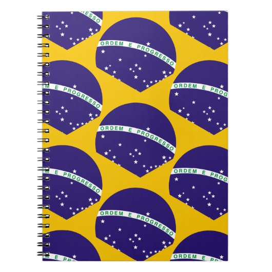 Carnet Motif du drapeau brésilien (Devant)