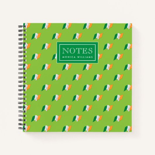 Carnet Motif du drapeau irlandais (Devant)