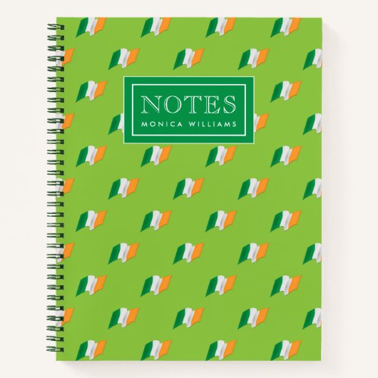 Carnet Motif du drapeau irlandais (Devant)