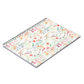 Carnet Motif du jardin de fleurs Pastel (Côté gauche)