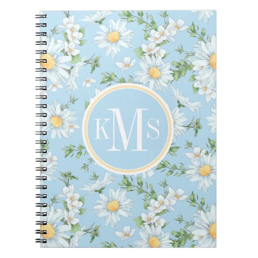 Carnet Motif du jardin fleuri Pastel Daisy (Devant)