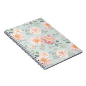Carnet Motif du jardin rose Rose Rose Pastel (Côté Droit)