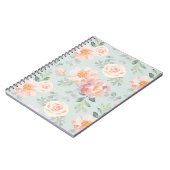 Carnet Motif du jardin rose Rose Rose Pastel (Côté gauche)