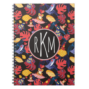 Carnet Motif du monogramme des grenouilles   d'amants