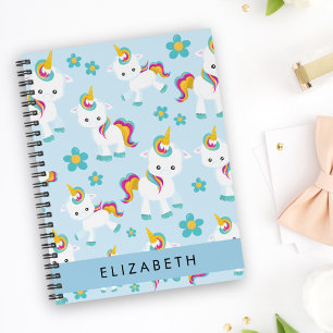 Carnet Motif D'Unicornes, De Bonnes Unicornes, Votre Nom