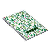 Carnet Motif d'usines de cactus d'aquarelle (Côté Droit)