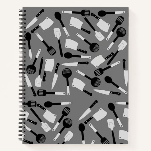 Carnet Motif d'ustensiles de cuisine (Devant)