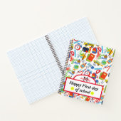 Carnet Motif dynamique et personnalisable de rentrée scol (Intérieur)