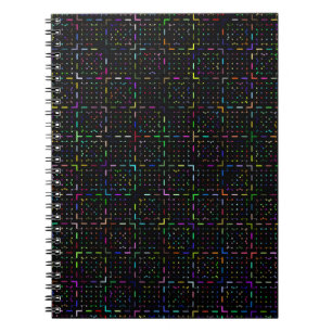 Carnet Motif électronique de codage technologique coloré