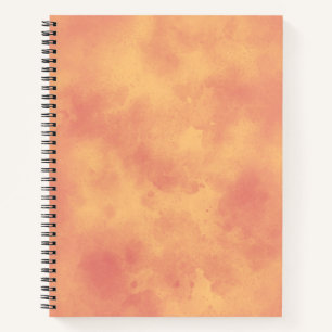 Carnet Motif élégant d'effet de tempête nuage orange rosé