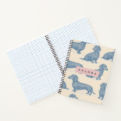 Carnet Motif élégant et charmant personnalisé de teckel (Intérieur)