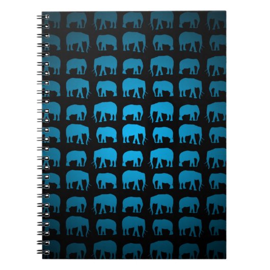 Carnet Motif Éléphant Bleu (Devant)