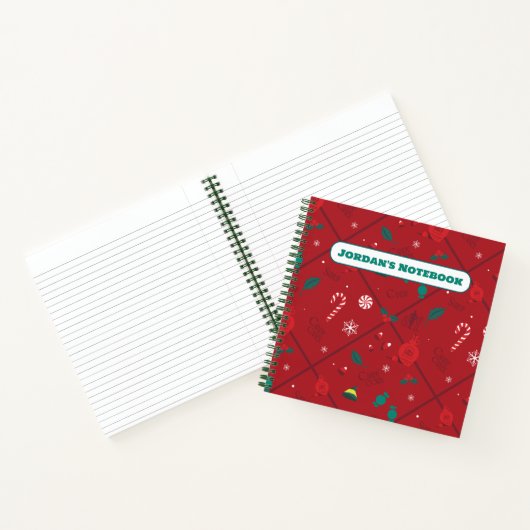 Carnet Motif Elf Candy Checker (Intérieur)