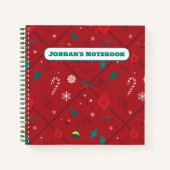 Carnet Motif Elf Candy Checker (Devant)