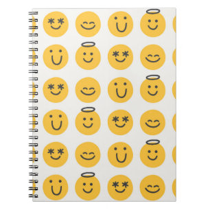 Carnet Motif Emoji Joyeux tiré à la main