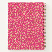 Carnet Motif Empreinte de léopard moderne Gold Pink (Dos)