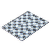 Carnet Motif Empreinte de Patte Argent Bleu (Côté gauche)