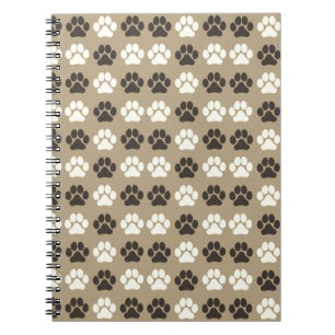Carnet Motif Empreinte de Patte Terreux de Sable