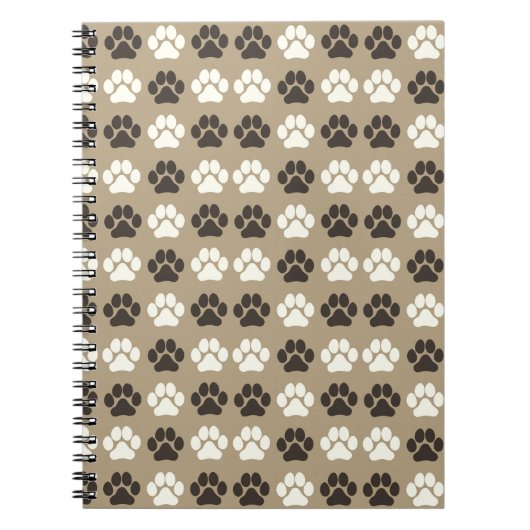 Carnet Motif Empreinte de Patte Terreux de Sable (Devant)