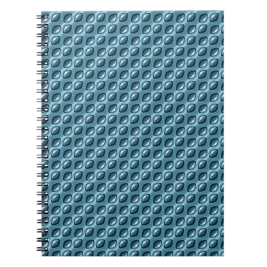 Carnet motif en acier bleu Abstrait (Devant)