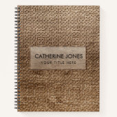 Carnet Motif en bois celtique brûlé (Devant)