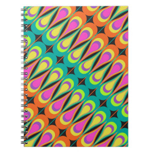 Carnet Motif en diagonale extensible coloré.abstrait, art